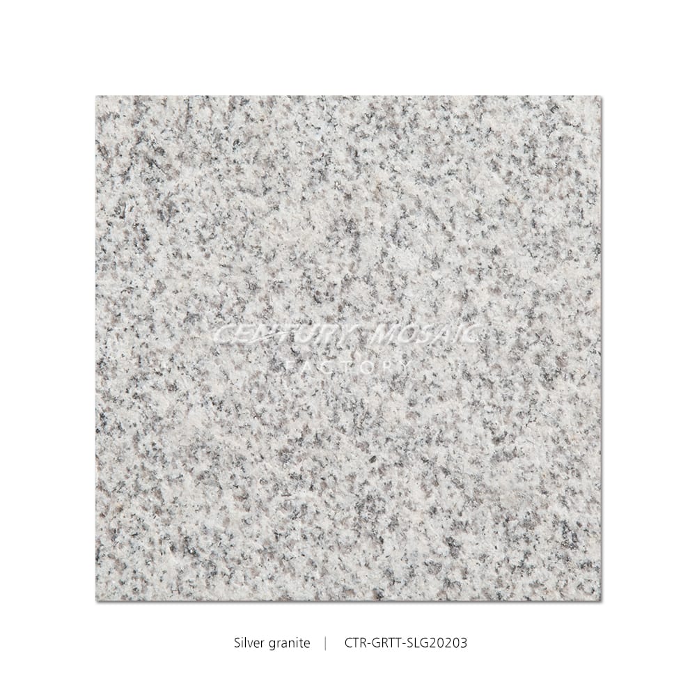 Silver Granite White 12” x 12” Flamed Tile Wholesale