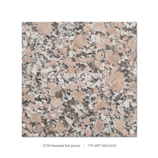 G736 Skewbald Granite Pink Polished Tile Wholesale