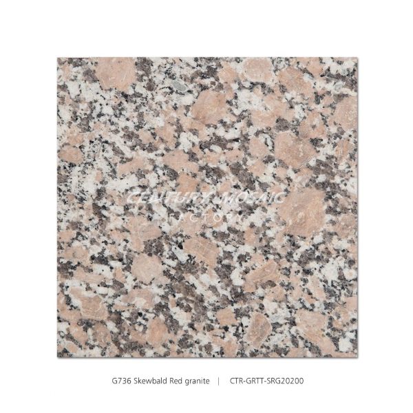 G736 Skewbald Granite Pink Polished Tile Wholesale
