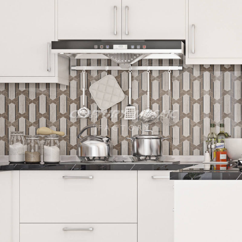 Recall Jerusalem Long Hexagon Polished Marble Mosaic Wholesale