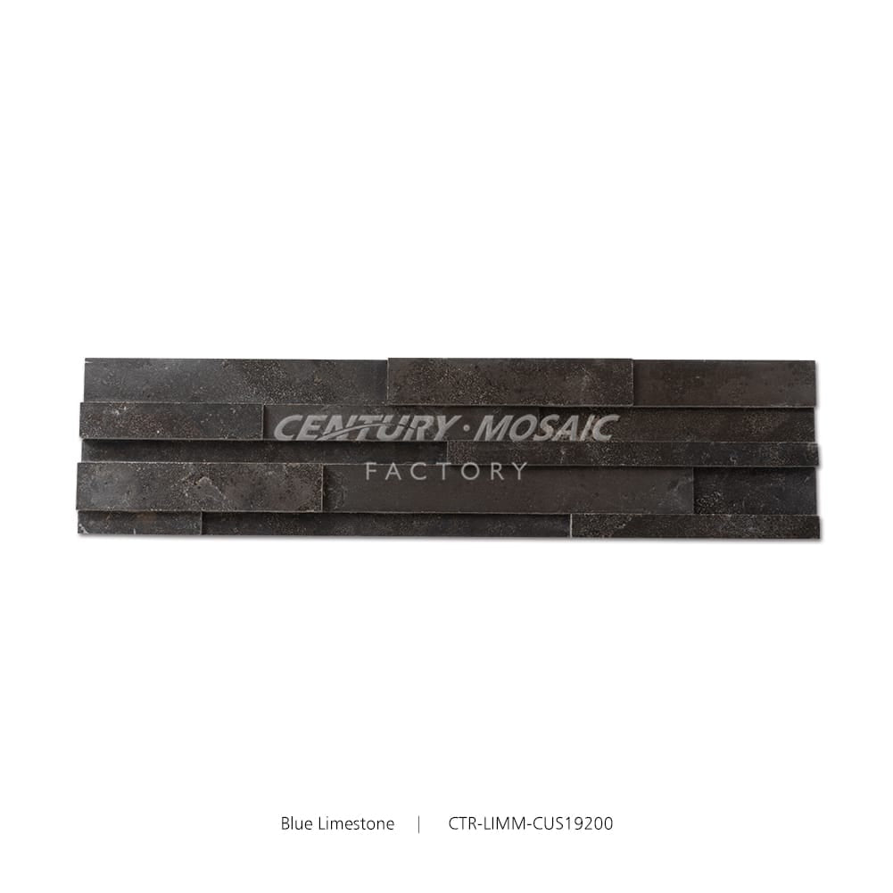 150*600mm Blue Limestone 3D Honed Culture Stone Wholesale