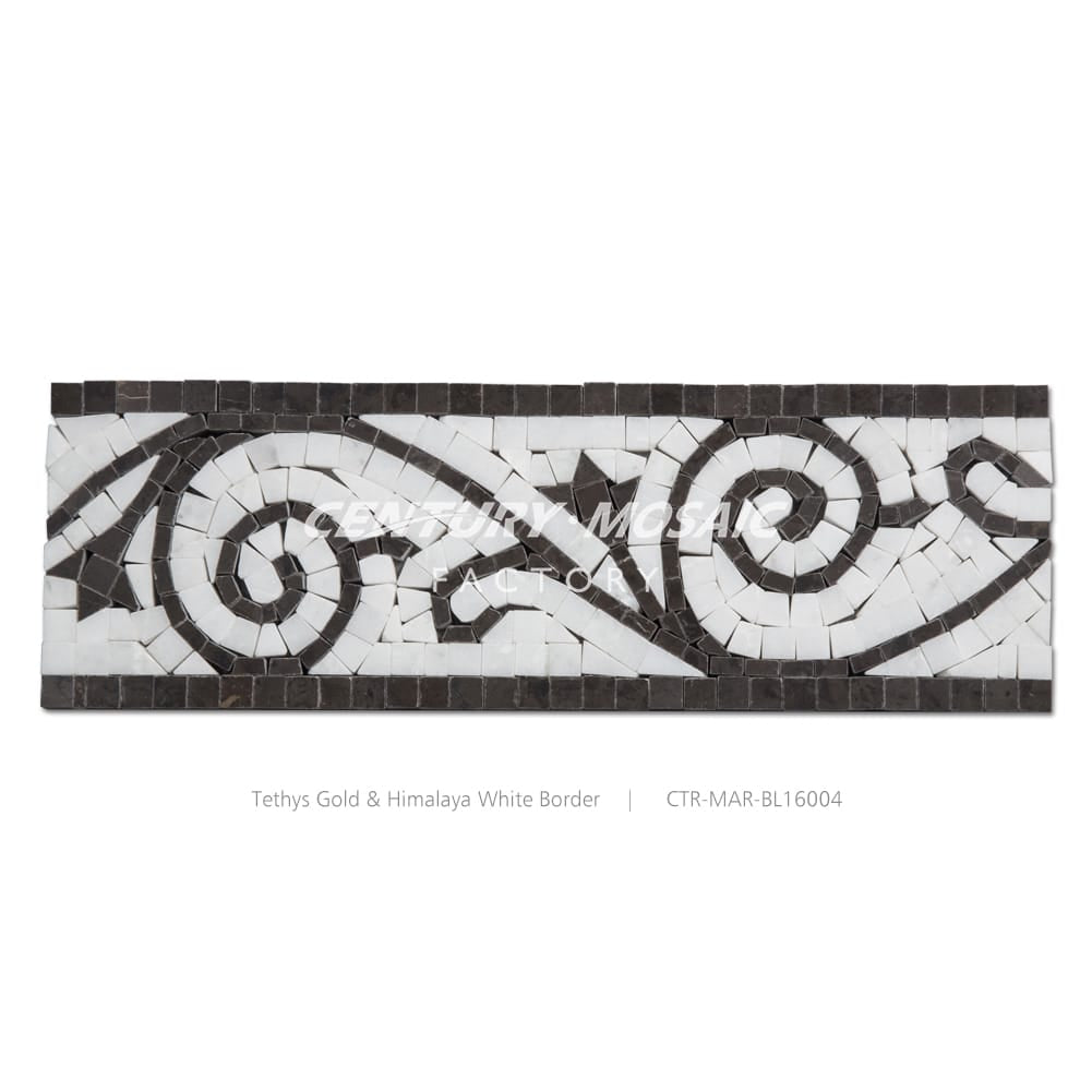Tethys Gold & Himalaya White Marble Polished Border Wholesale