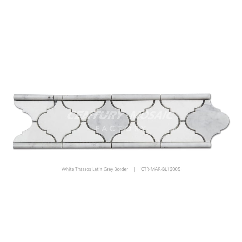 White Thassos&Bianco Carrara Polished Border Wholesale