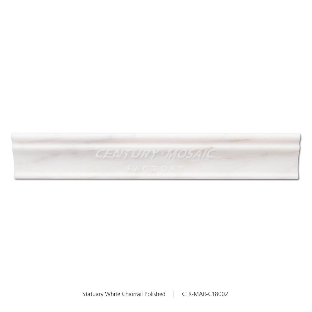 Statuary White Marble Polished Chair Rail Wholesale