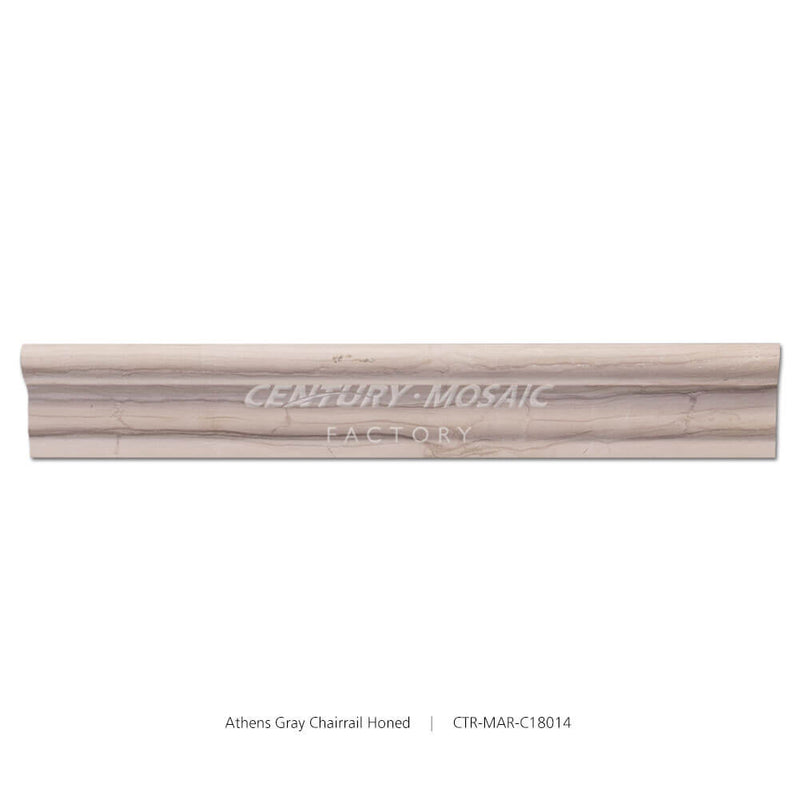 Athens Gray Marble Honed Chair Rail Wholesale