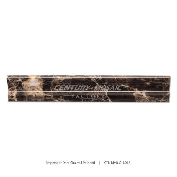 Emperador Dark Marble Polished Chair Rail Wholesale