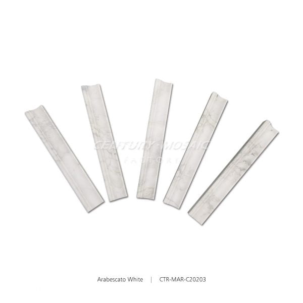 Arabescato White Marble Polished Chair Rail Wholesale