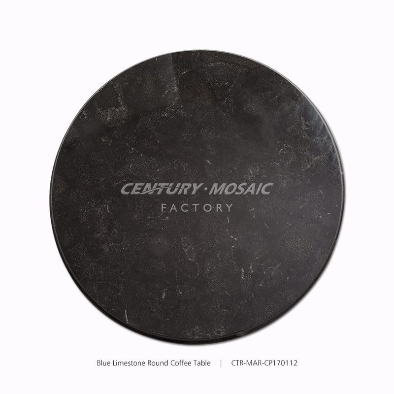 Blue Limestone Round Black Polished Countertop Wholesale
