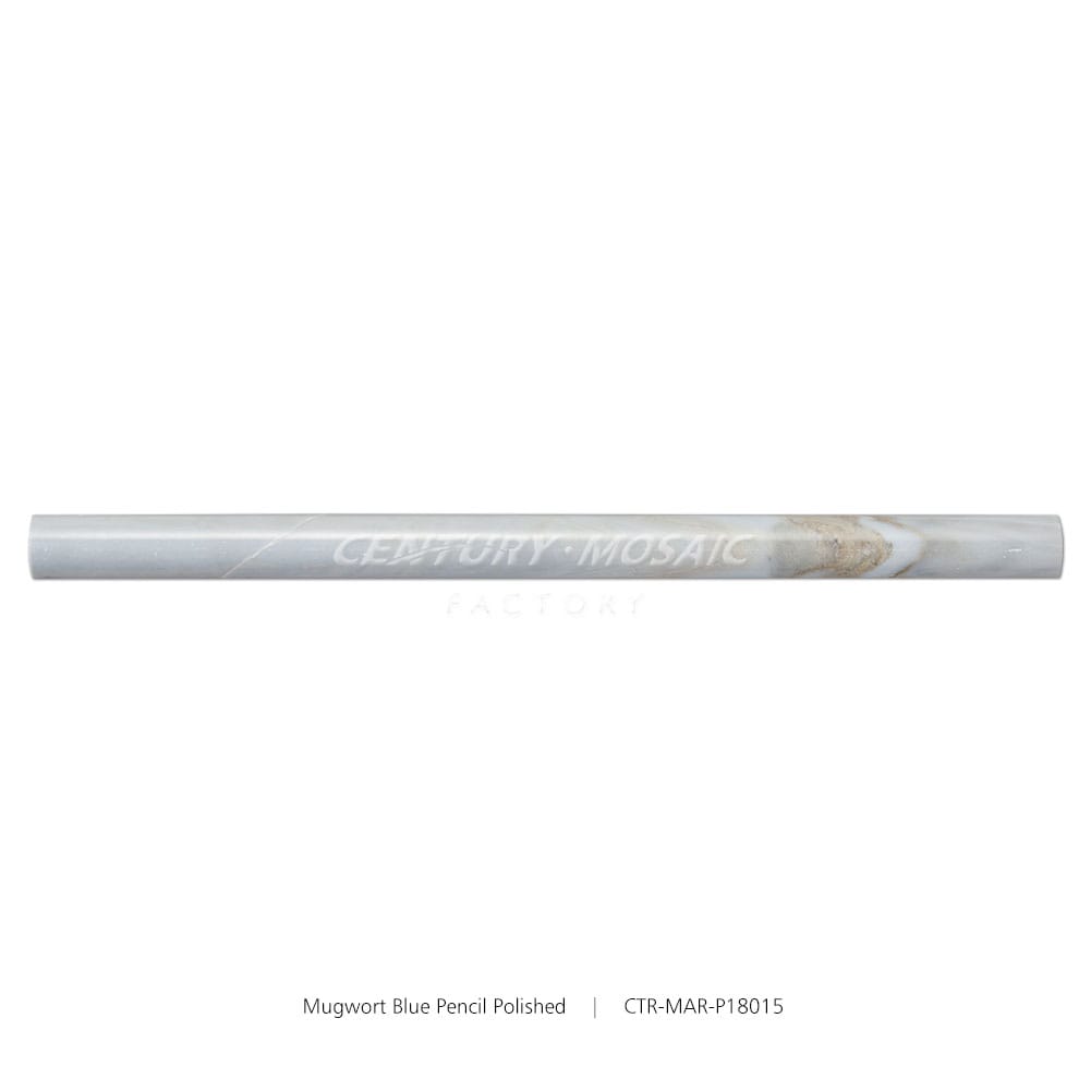 Mugwort Blue Marble Polished Pencil Liners Wholesale