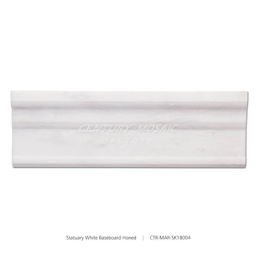 Statuary White Marble Honed Baseboard Wholesale