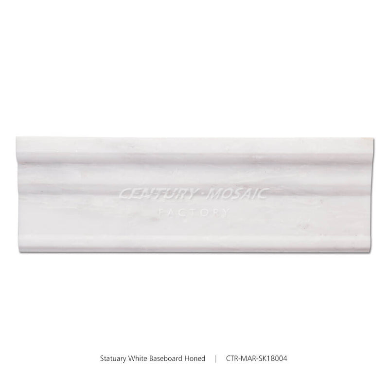 Statuary White Marble Honed Baseboard Wholesale