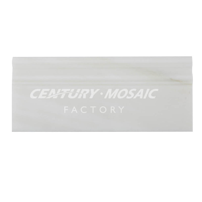 Lasa Calacatta White Polished Marble Baseboard Wholesale