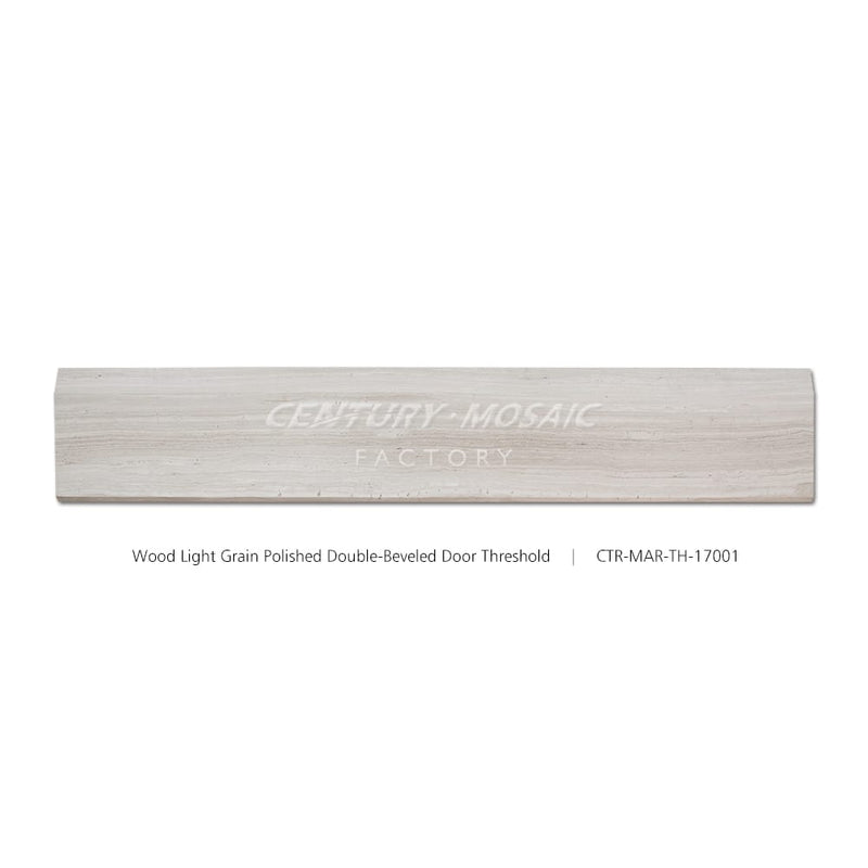 Wood Light Grain Marble Double Beveled Polished Threshold Wholesale