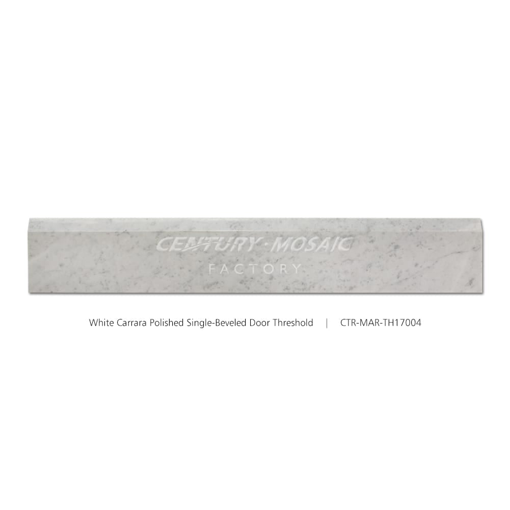 Bianco Carrara White Marble Beveled Honed Threshold Wholesale