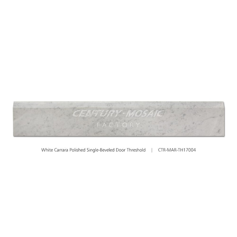 Bianco Carrara White Marble Beveled Honed Threshold Wholesale