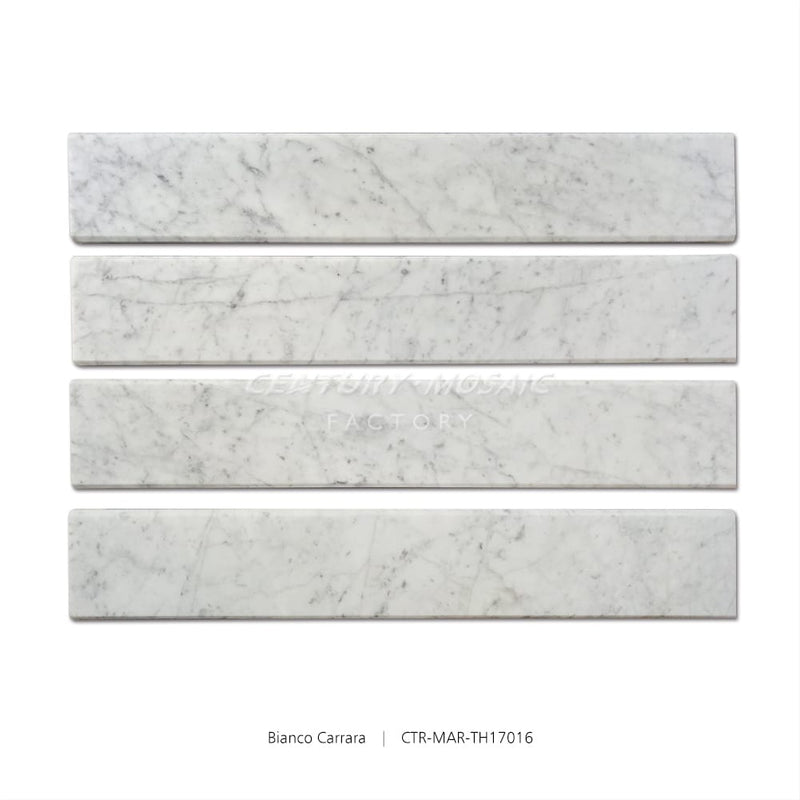 Bianco Carrara Marble Double Beveled Polished Threshold Wholesale