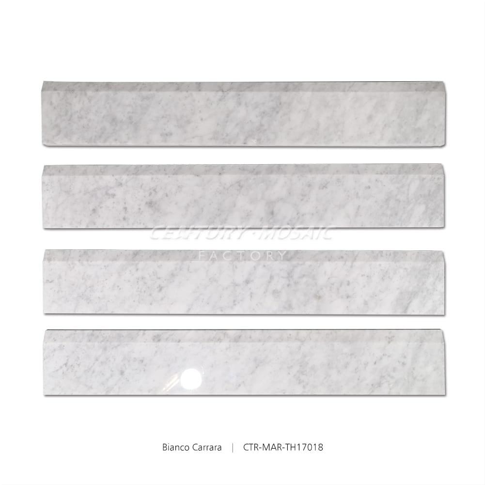 Bianco Carrara Marble White Beveled Polished Threshold Wholesale