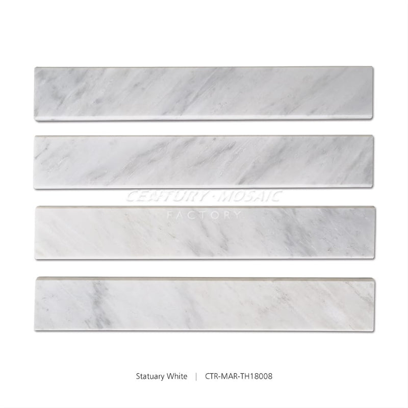 Statuary White Marble Double Beveled Honed Threshold Wholesale
