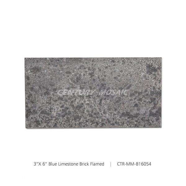 Blue Limestone Gray 3''x 6'' Flamed Tile Wholesale