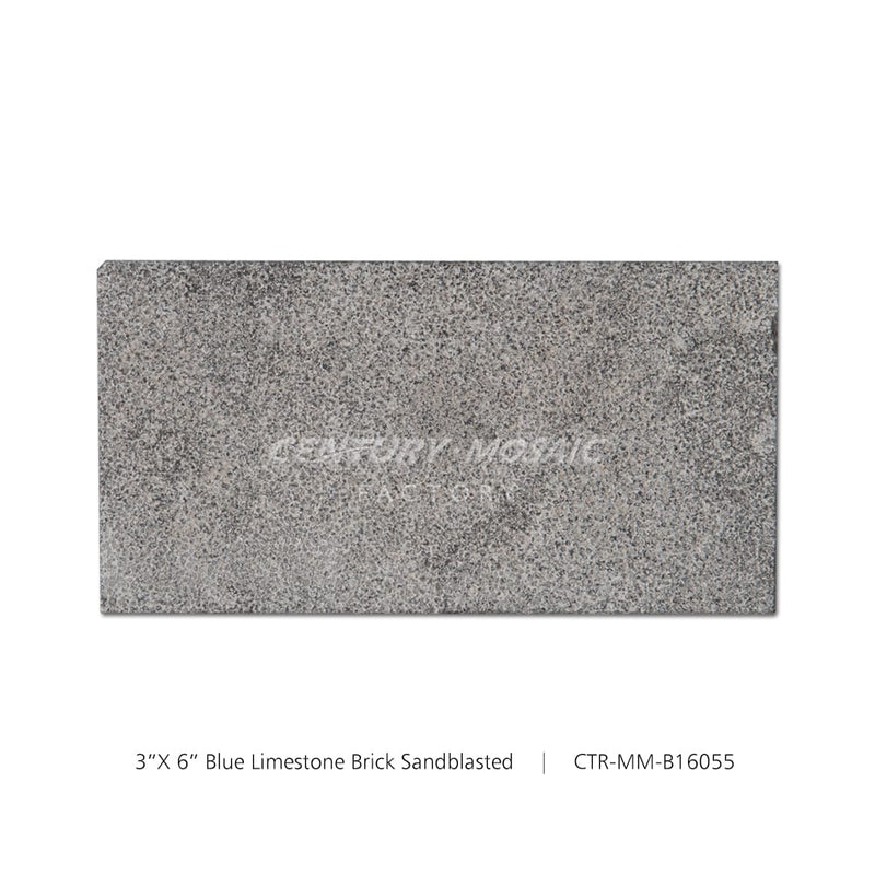 Blue Limestone Gray 3''x 6'' Sandblasted Tile Wholesale