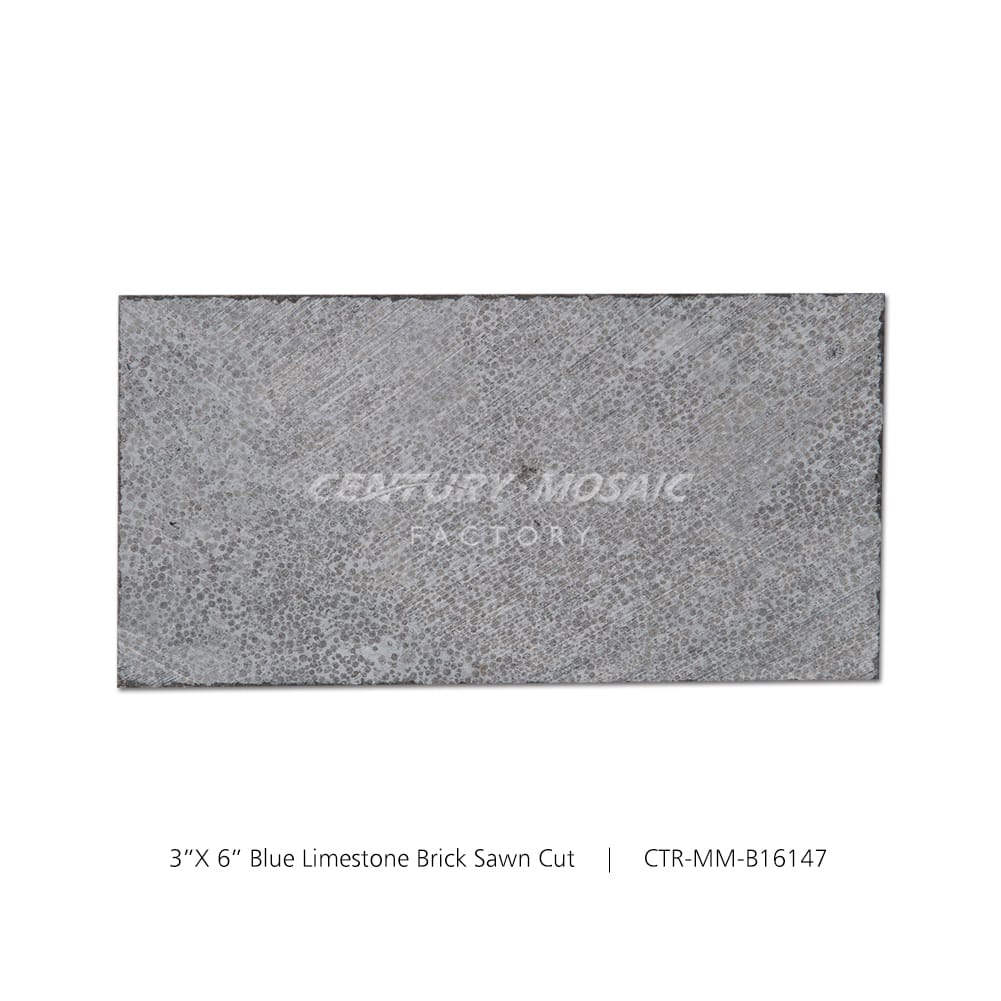 Blue Limestone Gray 3''x 6'' Sawn Cut Tile Wholesale