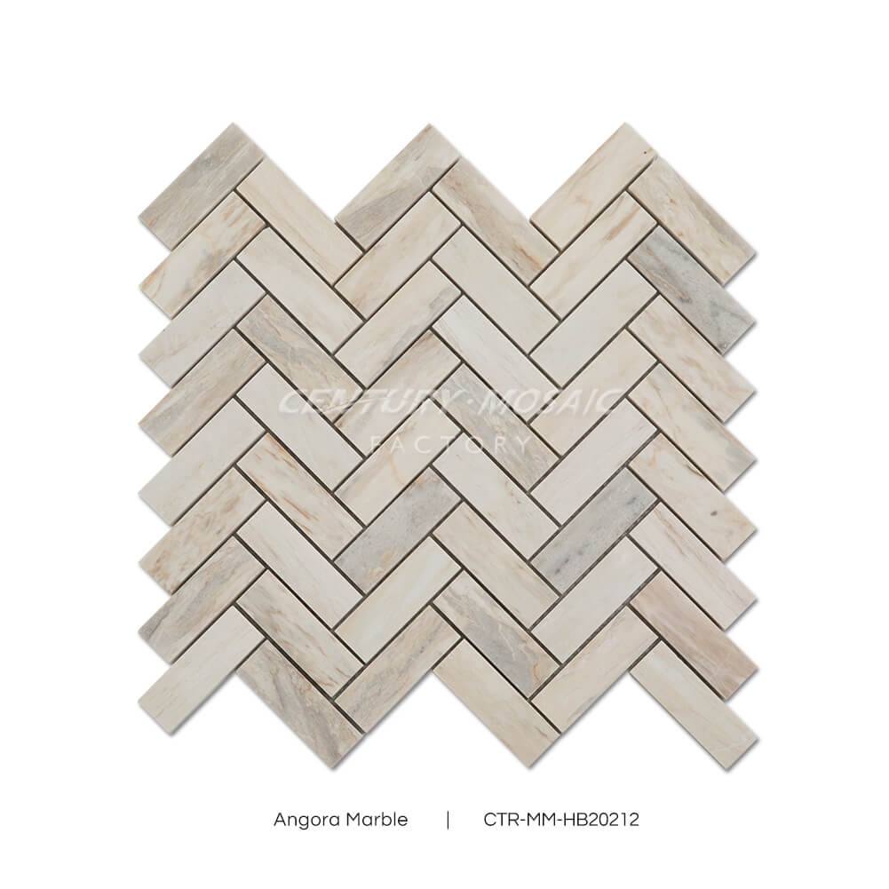 Angora Marble Beige Rhombus Polished Mosaic Wholesale – Centurymosaic