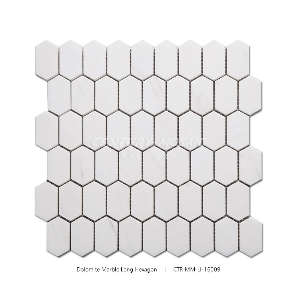 Dolomite Marble Long Hexagon White Mosaic Wholesale