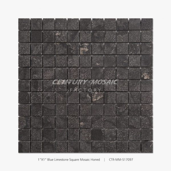 Blue Limestone Gray 1''x 1'' Honed Mosaic Tile Wholesale