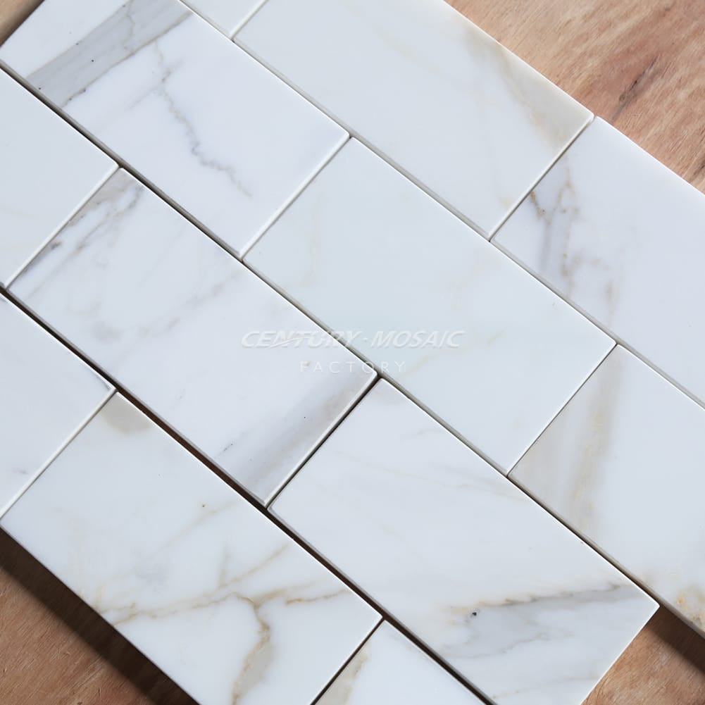 Curated visual reference: Gallery Detail: Calacatta Gold Marble White Tile Wholesale Collection