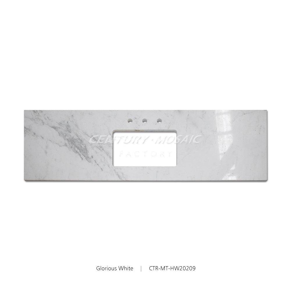 Glorious White Marble Polished Countertop Wholesale