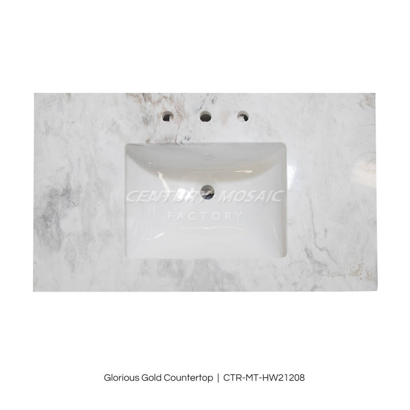 Glorious Gold Marble Polished Countertop Wholesale