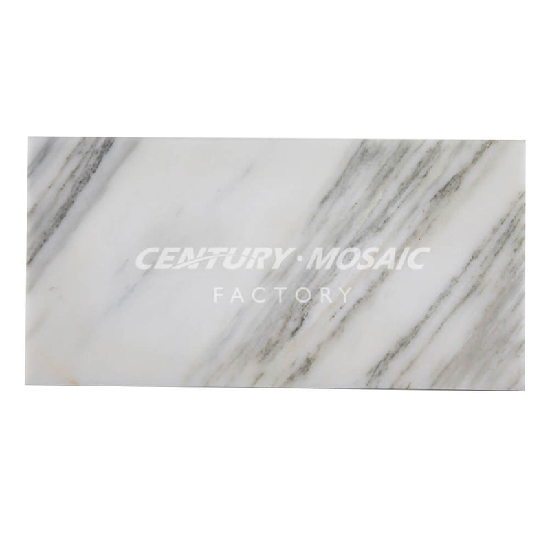 Lasa Bianco White Polished Marble Tile Wholesale