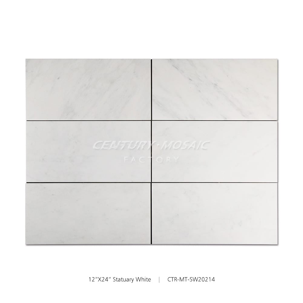 Statuary White Polished Honed Marble Tile Wholesale