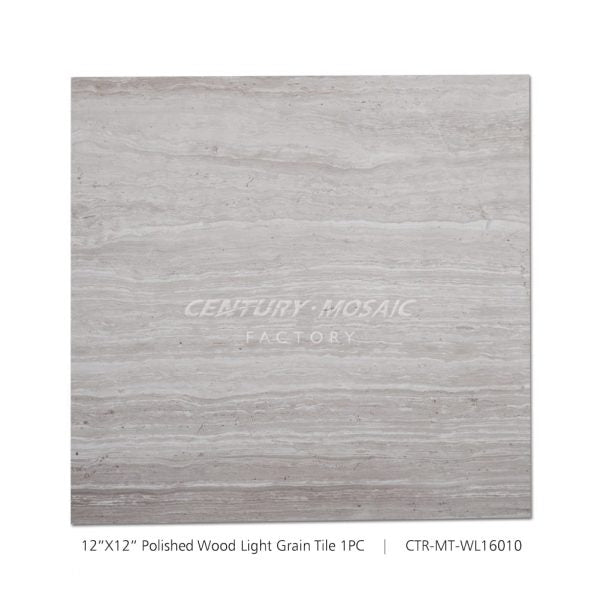 Wood Light Grain Marble 12''×12'' Polished Tile Wholesale