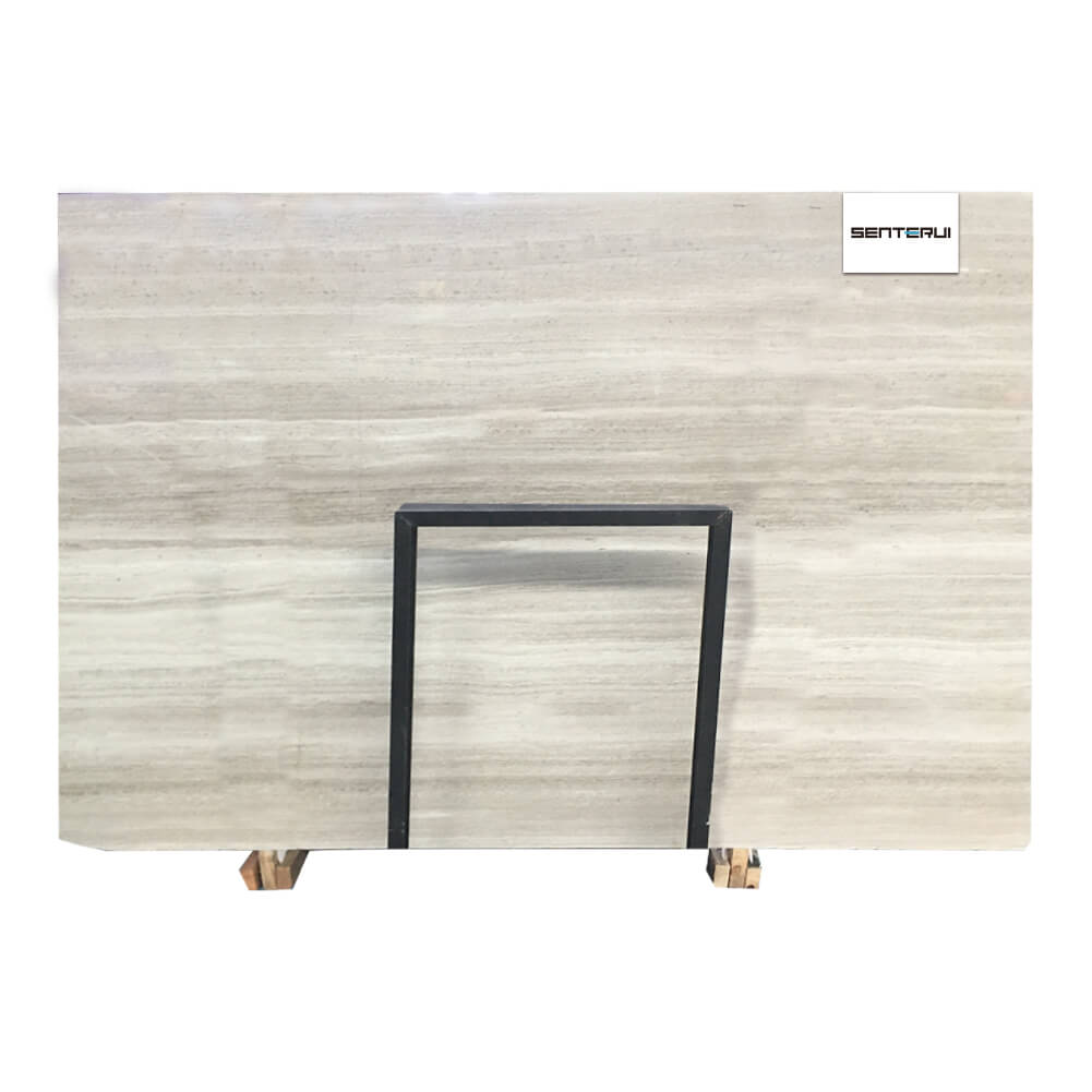 Wood Light Grain Marble Beige Polished Slab Wholesale