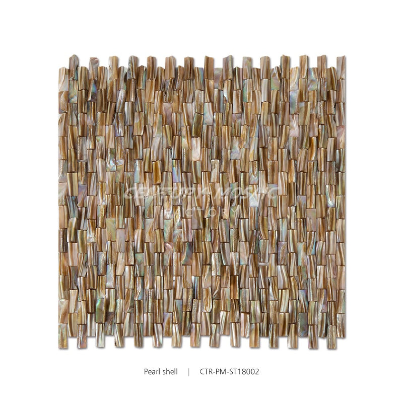 Natural Gold Colorful Pearl Shell 3D Polished Mosaic Wholesale