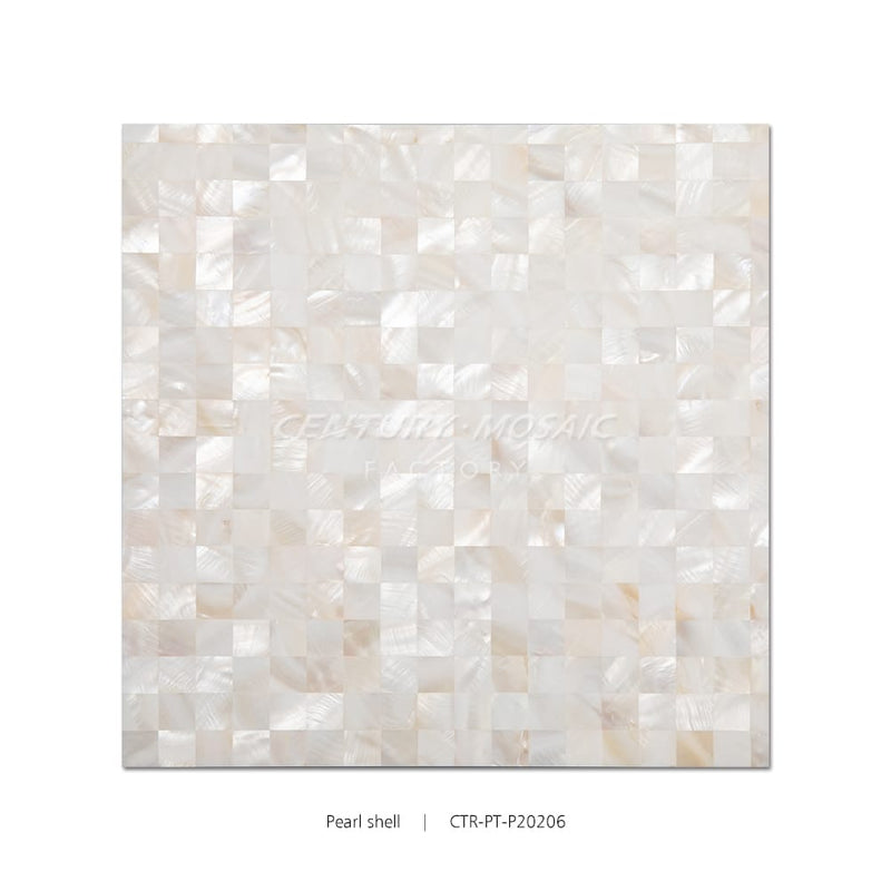 Natural Warm White Pearl Shell Square Polished Mosaic Wholesale