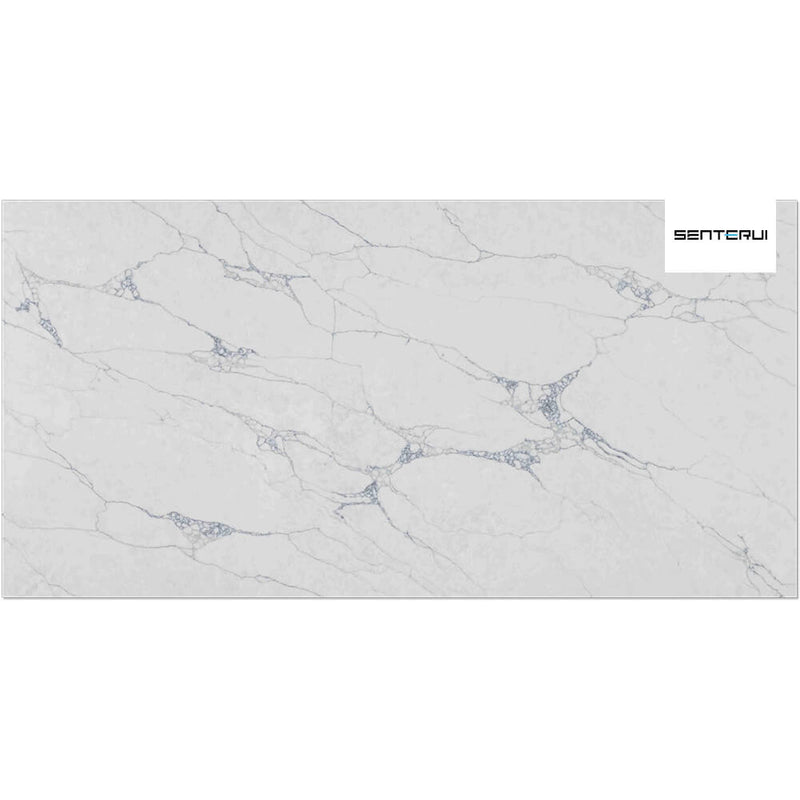 Galaxy Bianco Quartz White with Grey Vein 125.98” x 62.99” Polished Slab Wholesale