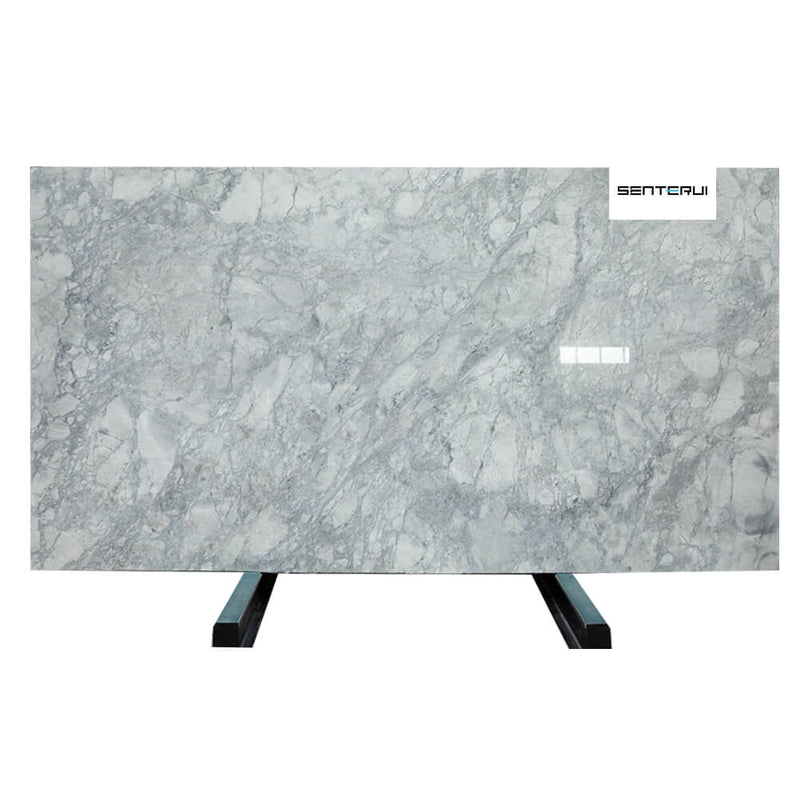 Super White Quartzite Grey Polished Slab Wholesale