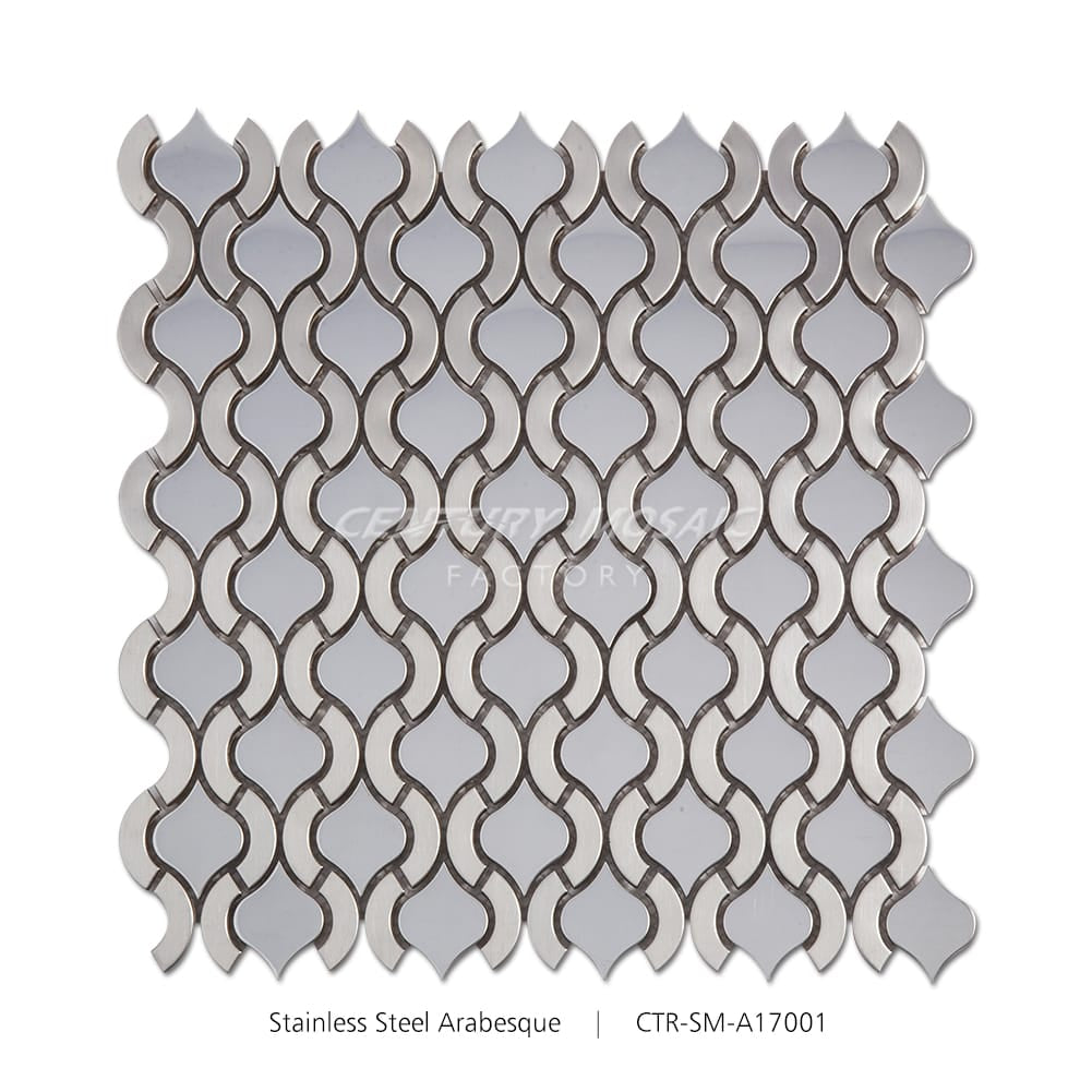 Stainless Steel Silver Arabesque Mosaic Wholesale