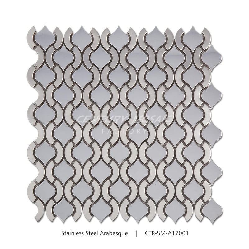 Stainless Steel Silver Arabesque Mosaic Wholesale
