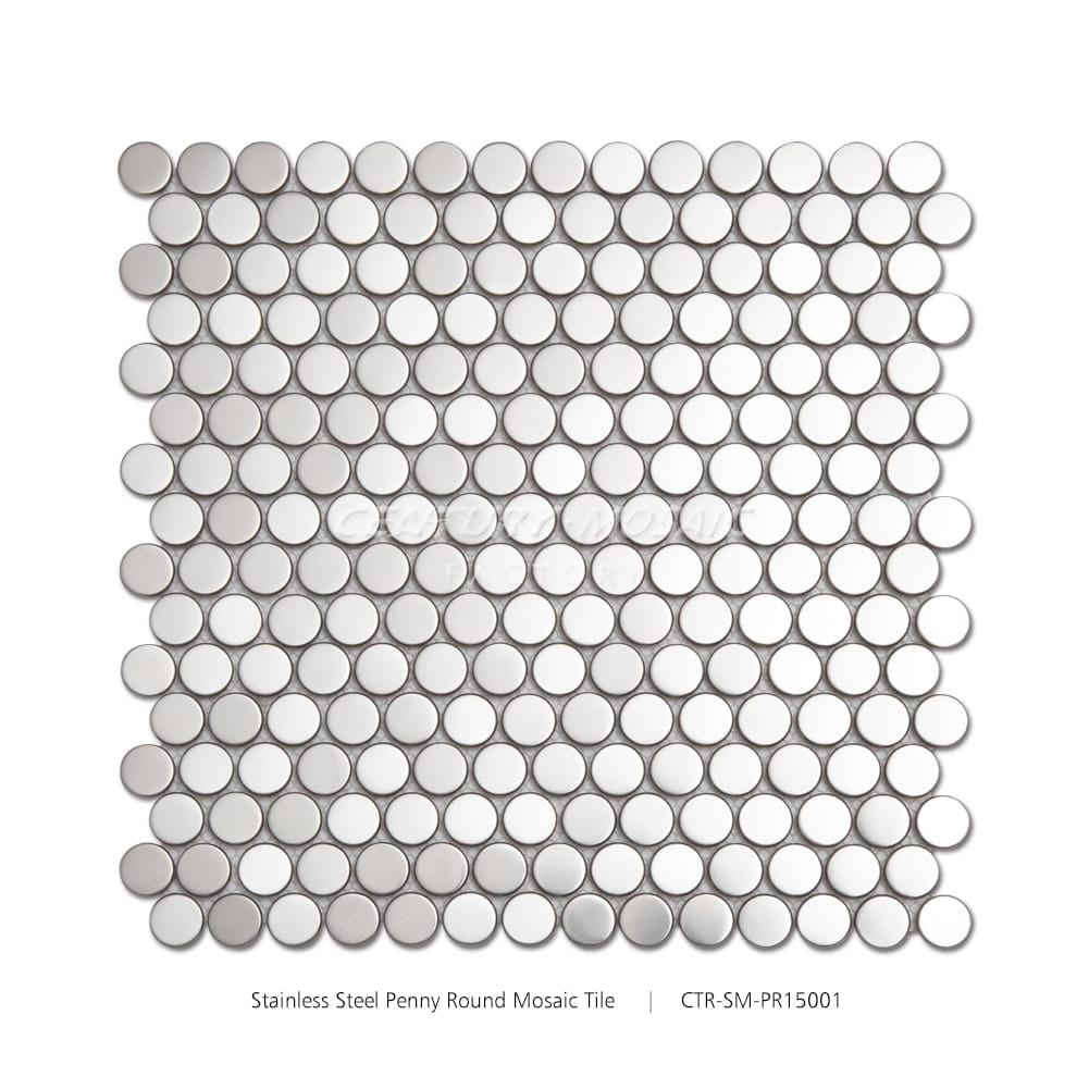 Stainless Steel Silver Penny Round Mosaic Wholesale
