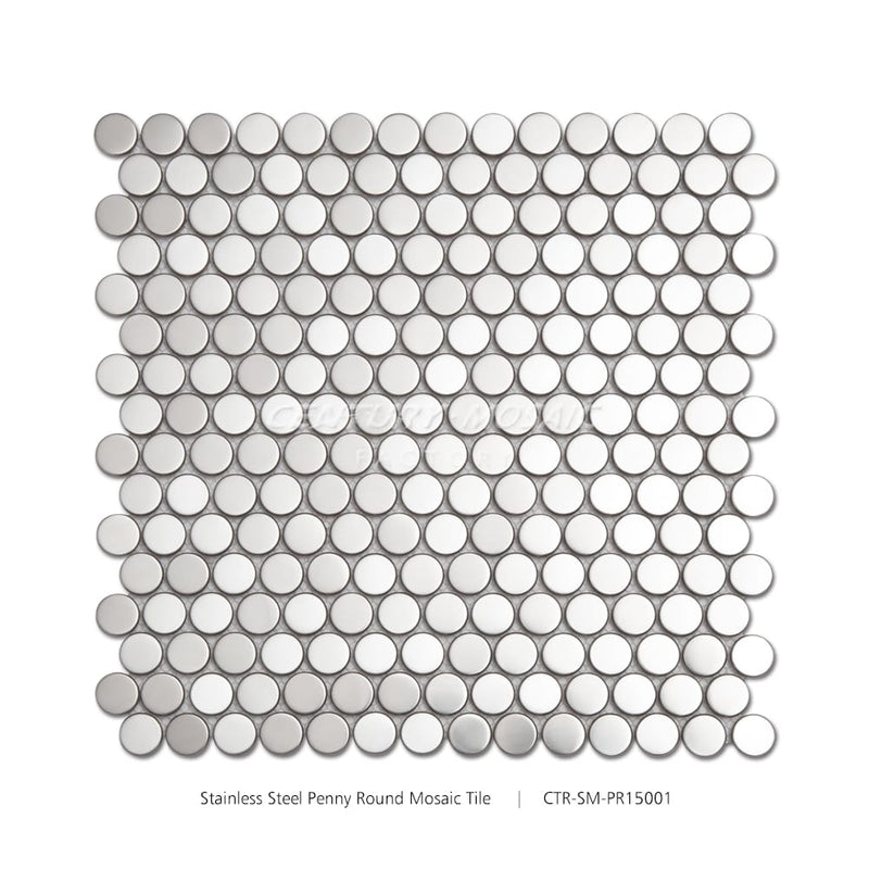 Stainless Steel Silver Penny Round Mosaic Wholesale