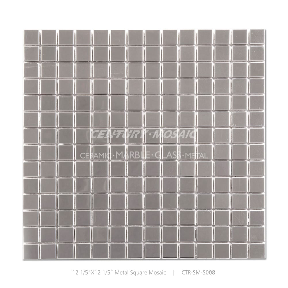 Stainless Steel Silver 12 1/5“ Square Mosaic Wholesale