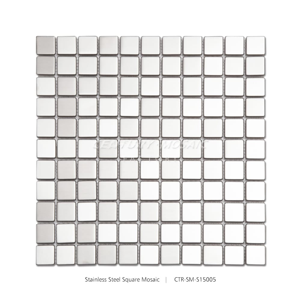Stainless Steel Silver 1” Square Mosaic  Wholesale