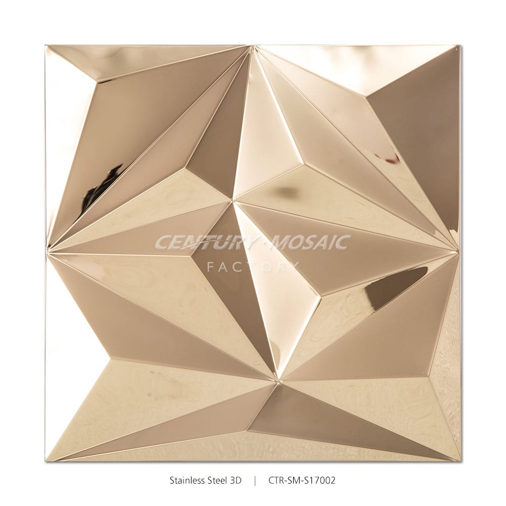 Stainless Steel Gold 3D Mosaic Wholesale
