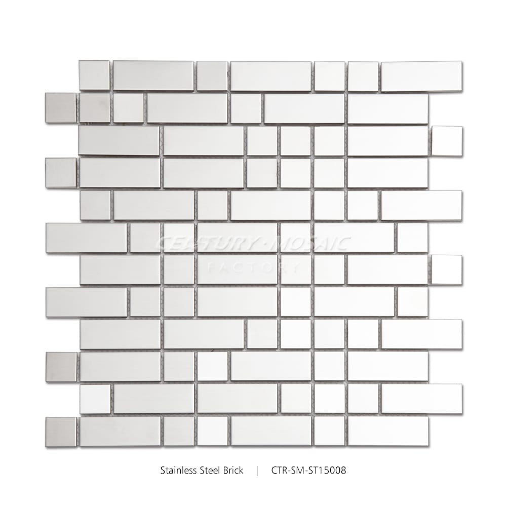 Stainless Steel Silver Brick Mosaic Tile Wholesale