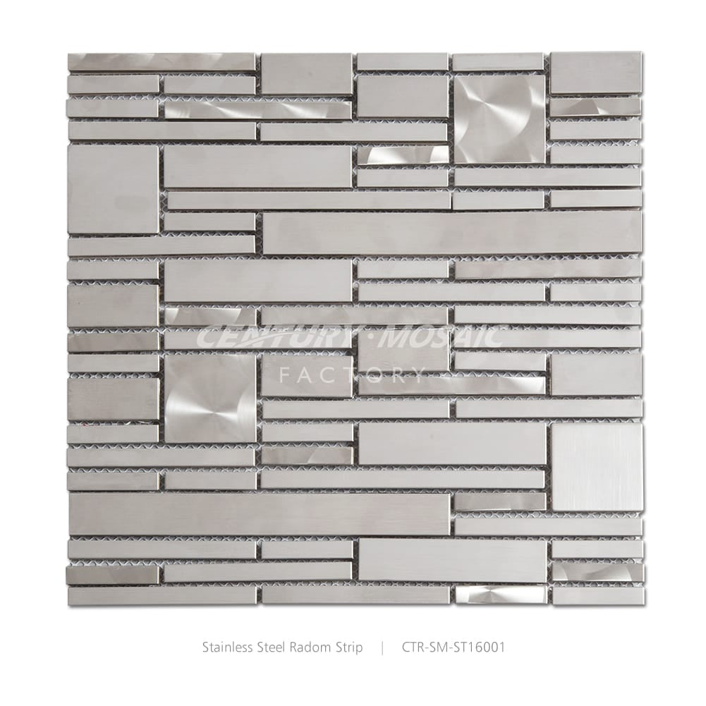 Stainless Steel Silver Strip Mosaic Wholesale