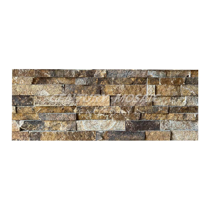 Dark Yellow and Brown Quartz Culture Stone Wholesale