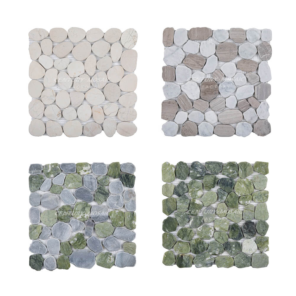 Mixed Marble Stone Pebble Mosaic Collection Wholesale